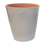 Pot en terre cuite maill gris perle terrablanca vaso -  22 x h 22 cm