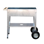 Potager urbain  roulettes 52 litres acier galvanis 75x135x80 cm