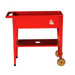 Potager urbain  roulettes rouge l 75 x l 35 x h 80 cm