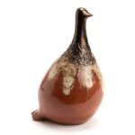 Poule romane en gr�s - 12 x 21 x 14 cm