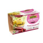 Pure 100 % fruit pomme rhubarbe bio 4 x 100 g