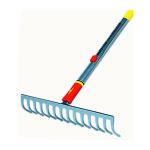 R�teau 14 dents coloris m�tal 35 cm