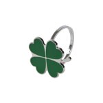 Rond de serviette trfle coloris vert en mtal - 5 x 5 x 4, 5 cm
