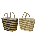 Sac de course algue coloris beige - 37 x 22 x 30 cm