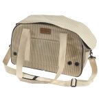Sac de transport pour chat ou petit chien coloris beige bobby tennis - 45 x 18 x 30 c