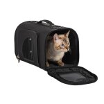 Sac de transport pour chien et chat coloris noir bobby journey taille m