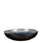Saladier bouke en grès bleu et noir edelman hollande - Ø 33 x 7 cm Saladier bouke en grès bleu et noir edelman hollande - Ø 33 x 7 cm