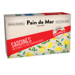Sardines  l'huile d'olive et au citron en bote pain de mer - 120 g