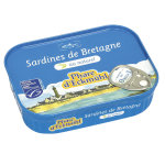 Sardines au naturel. 135 g phare d'eckmhl