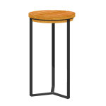 Sellette industrielle an acier et bois Ø 25 x h 50 cm Sellette industrielle an acier et bois Ø 25 x h 50 cm