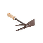 Serfouette  fleurs panne + fourche marron