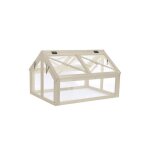 Serre  couvercle en polycarbonate et bois blanc - 120 x 80 x 49 cm