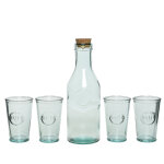 Service boisson coloris transparent en verre recycl� - � 10 cm