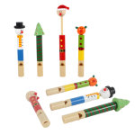 Sifflet � poussoir en bois et plastique multicolore