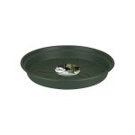 Soucoupe ronde en plastique couleur vert leaf green - � 10. 1x1. 5 cm
