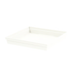 Soucoupe toscane carre blanc l32, 6x l32, 6x h4, 9 cm