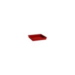 Soucoupe toscane carree rouge rubis l26, 7x l26, 7x h3 cm