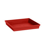 Soucoupe toscane carree rouge rubis l32, 6x l32, 6x h4 cm