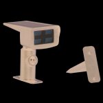 Spot application murale solaire coloris noir rosario - 9, 5 x 14 x 29 cm