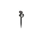 Spot solaire lazise en plastique noir  led blanc chaud 8x11x35, 5 cm