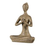 Statue fminine coloris beige en fibre sumatra - 20 x 13 x 31 cm