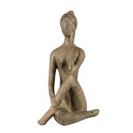 Statue fminine coloris beige en fibre sumatra - 20 x 17 x 33 cm