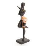 Statue femme almeria en polyr�sine marron - 15 x 41 x 9 cm