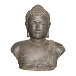Statue de jardin buste bouddha h 31 cm