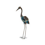 Statue de jardin h�ron coloris m�tal 45 x 22 x 93 cm