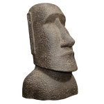 Statue de jardin moai h 40 cm