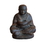 Statue de jardin moine assis avec pot pour bougie h 20 cm Statue de jardin moine assis avec pot pour bougie h 20 cm