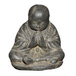 Statue de jardin moine assis priant h 20 cm Statue de jardin moine assis priant h 20 cm
