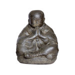 Statue de jardin moine assis priant h 30 cm Statue de jardin moine assis priant h 30 cm