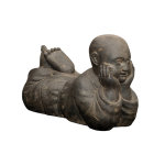 Statue de jardin moine couché h 40 cm Statue de jardin moine couché h 40 cm