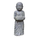 Statue de jardin moine debout avec pot h 60 cm Statue de jardin moine debout avec pot h 60 cm