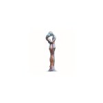 Statue de tristan et iseult en pierre reconstitue 123 cm