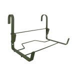 Support de jardinire  crochets en fer plat vert kaki louis moulin - 35 x 18 cm