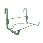 Support de jardinire  crochet en fer plat vert ple louis moulin - 35 x 18 cm