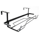 Support de jardini�re extensible en m�tal gris martel� 65 � 84 cm