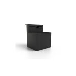 Support pour plancha ferm en acier noir forme comptoir de bar forge adour - 90 x 97,