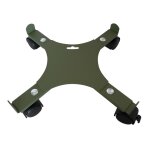 Support de pot 4 roulettes extensible en acier vert kaki louis moulin - 34 / 51 cm Support de pot 4 roulettes extensible en acier vert kaki louis moulin - 34 / 51 cm
