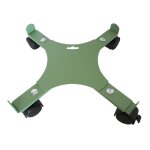 Support de pot 4 roulettes extensible en acier vert pâle louis moulin - 34 / 51 cm Support de pot 4 roulettes extensible en acier vert pâle louis moulin - 34 / 51 cm