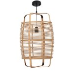 Suspension �lectrifi�e coloris naturel en bambou - 30, 5 cm