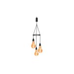 Suspension flow 3 ampoules en verre led � piles � 10 x h 19 cm