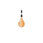 Suspension en verre forme ampoule raindrop led à pile Ø 16 x h 28, 5 cm Suspension en verre forme ampoule raindrop led à pile Ø 16 x h 28, 5 cm
