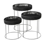 Table d'appoint coloris noir en métal elo - Ø 32 cm Table d'appoint coloris noir en métal elo - Ø 32 cm