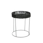 Table d'appoint coloris noir en m�tal elo - � 36 cm
