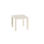 Table basse carrée en aluminium coloris crème - 40 x 40 x 36 cm Table basse carrée en aluminium coloris crème - 40 x 40 x 36 cm