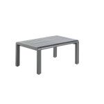 Table basse coloris noir en aluminium proloisirs - 93 x 63 cm