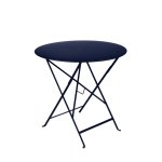 Table de jardin ronde pliante bistro fermob bleu abysse 77 x h 74 cm